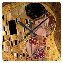 Gustavo Klimt: El beso (detalle) Relojes De Pared