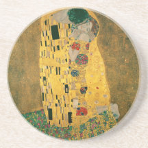 Gustavo Klimt el oro de Nouveau Jugendstil del art Posavasos Para Bebidas
