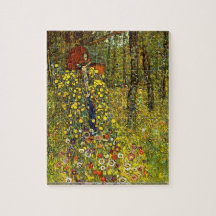 Gustavo Klimt - jardín con rompecabezas del crucif
