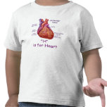 H está para la camisa del deletreo del alfabeto de