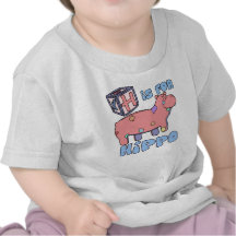 H está para la camiseta del bebé del hipopótamo