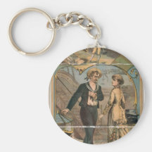 H.M.S. Teatro del vintage del delantal Llavero Personalizado