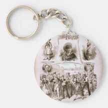 H.M.S. Teatro del vintage del delantal Llaveros Personalizados