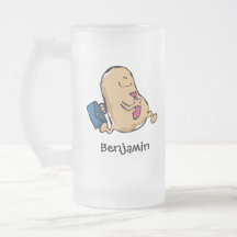 Haba humana apagado a trabajar taza de café