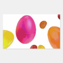Habas de jalea de Pascua Rectangular Pegatinas