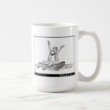 Había una persona mayor del granero tazas de café