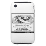Había una señora joven en blanco iPhone 3 tough funda
