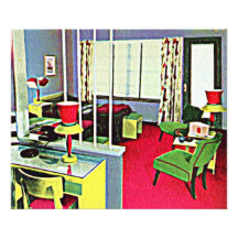 Habitación retra fotografía  