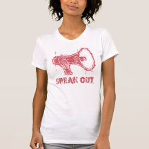 Hable hacia fuera la camiseta del megáfono