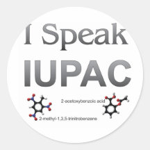 Hablo nomenclatura de la química de IUPAC Pegatina Redonda
