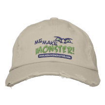 Hace la gorra de béisbol del logotipo del monstruo
