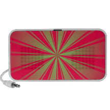 Haces de neón rosados y verdes del techno iPhone altavoz