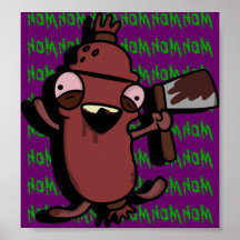 ¡Hacha que maneja la salchicha - poster de OMNOMNO