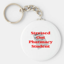 hacia fuera subrayado estudiante de la farmacia llaveros personalizados