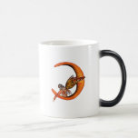 Hada anaranjada 5 de la mariposa del duendecillo d taza de café
