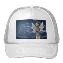 Hada azul para el navidad gorro de camionero