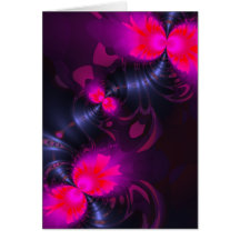 Hada de la flor - color de rosa y cintas magentas  felicitación