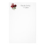 Hada de la mariquita en rosas rojos papelería personalizada