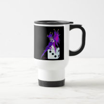 Hada del bufón (para los fondos oscuros) taza de café