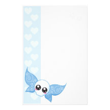 Hada del cráneo - azul papelería personalizada