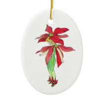 Hada del Poinsettia adornos