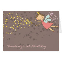 Hada dulce y tarjeta del cumpleaños/de la invitaci