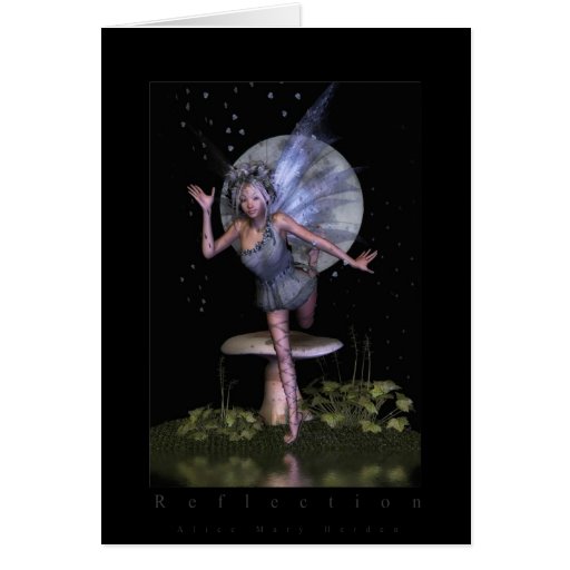Hada iluminada por la luna tarjeton