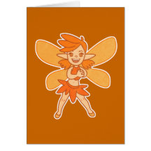 Hada linda del otoño tarjeta
