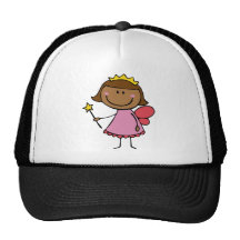 Hada linda en un vestido rosado gorros  
