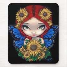 "Hada" Mousepad del girasol Tapetes De Raton