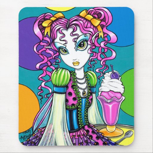 Hada Mousepad del helado del arco iris de "Molly" Tapete De Ratón