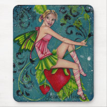 Hada Mousepad del placer de la fresa Alfombrilla De Ratón