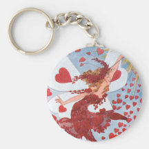 Hada roja del amor llavero personalizado