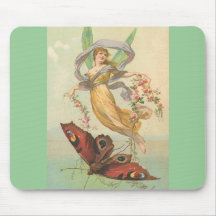 Hada y mariposa en el cielo Mousepad Tapetes De Ratones