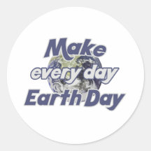 Haga Día de la Tierra a cada ecologista del día Etiquetas Redondas