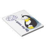 Haga el pingüino el dormir de la matemáticas que s bloques de notas