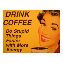 Haga un anuncio más rápido del café del vintage de tarjetas postales