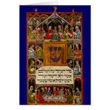 Haggadah iluminado siglo XIV Tarjeta