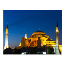 Hagia Sophia en la postal crepuscular