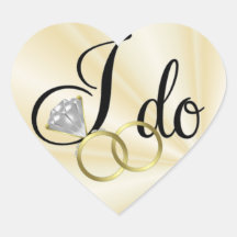 Hago los anillos de bodas calcomania de corazon personalizadas