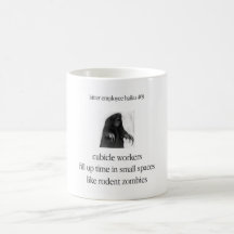 Haiku amargo #9 del empleado taza
