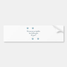 Haiku de la nieve etiqueta de parachoque