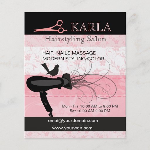 Hairstylist del cuidado del cabello del salón y de tarjeton