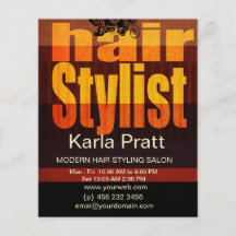 Hairstylist profesional del balneario del salón de tarjeton