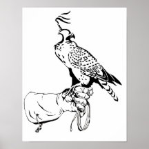 Halcón en guante posters