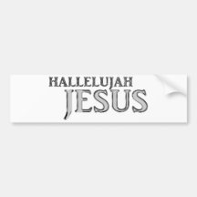 Hallelujah Jesús Pegatina De Parachoque