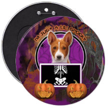 Halloween - apenas un Lil fantasmagórico - Basenji Pins