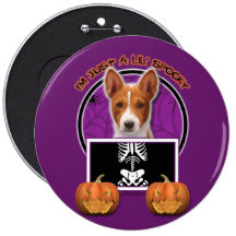 Halloween - apenas un Lil fantasmagórico - Basenji Pins