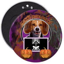 Halloween - apenas un Lil fantasmagórico - beagle Pin