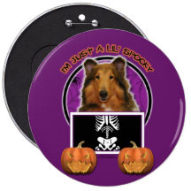Halloween - apenas un Lil fantasmagórico - collie  Pins